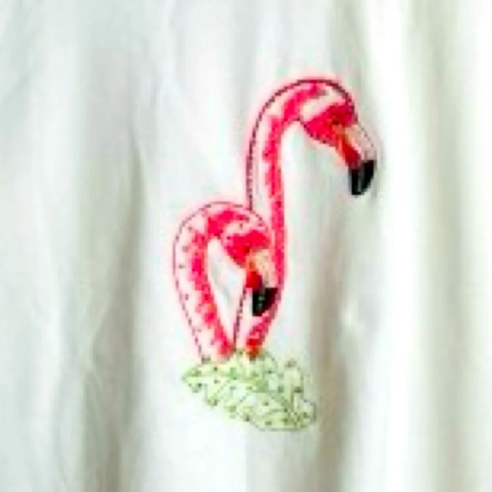 NWT Sequins + Embroidery Casey Coleman Cotton Tee - Picture 2 of 2
